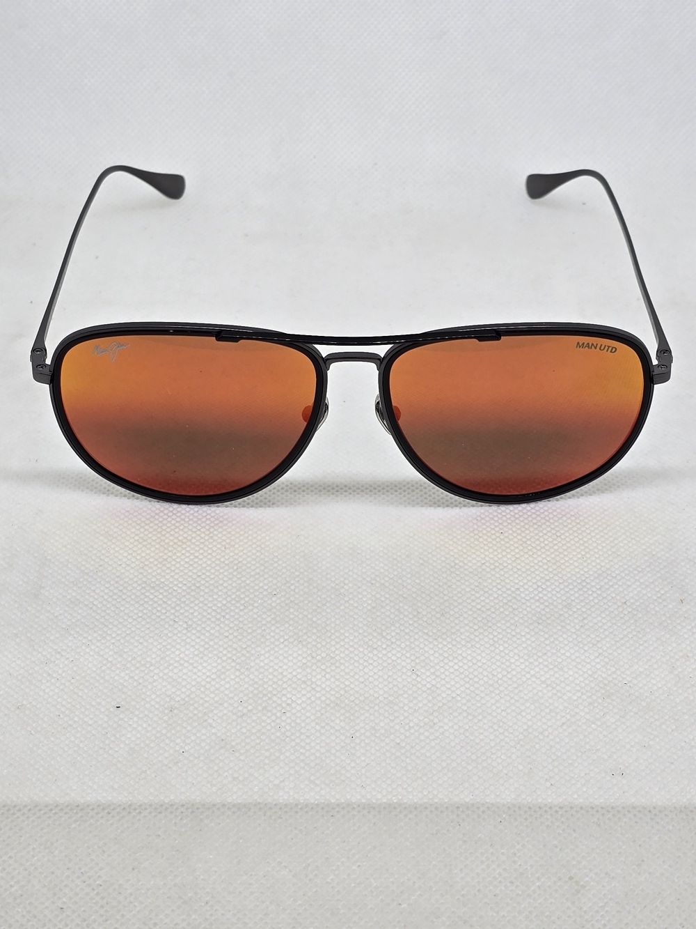 Maui Jim Aviator Sunglasses - Black Frame with Red Mirrored Lenses POLARIZED - Picture 5 of 6